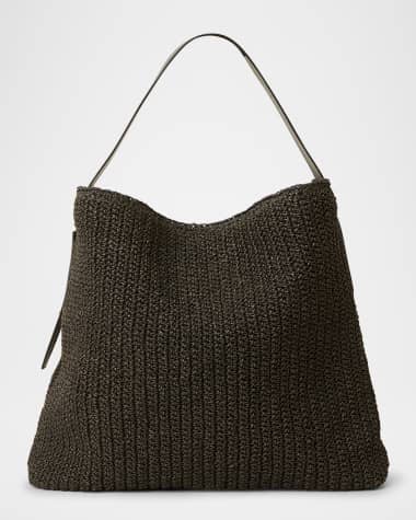 BTB Los Angeles Florent Raffia Hobo Bag