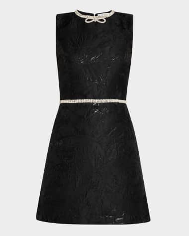 Alice + Olivia Ellis Embellished Bow Mini Dress