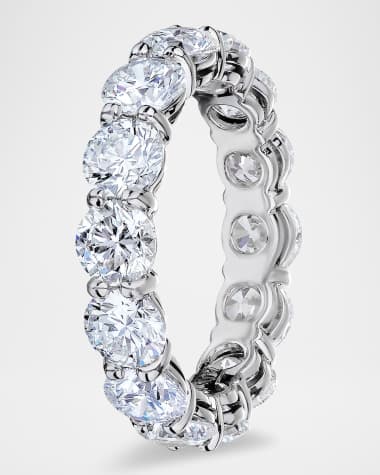 Neiman Marcus Diamonds Platinum Diamond Eternity Band, 6.02tcw, Size 6.75
