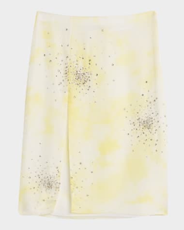 Des Phemmes Embellished Tie-Dye Skirt