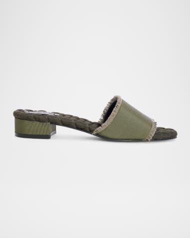 AERA Giorgia Grosgrain Kitten Mule Sandals