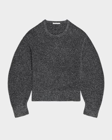 Helmut Lang Apex Sparkly Lurex Crewneck Sweater