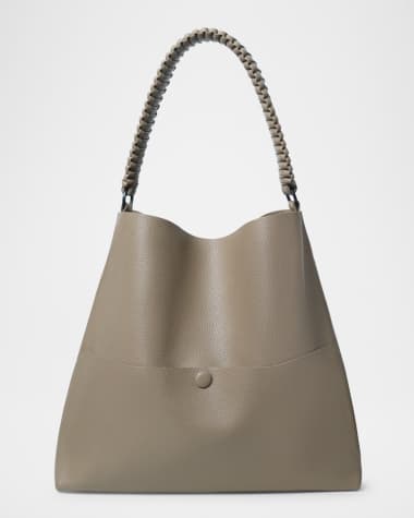 Callista Medium Slim Grained Leather Tote Bag
