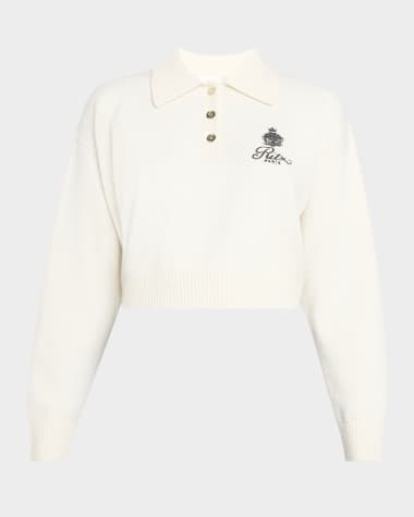FRAME FRAME x Ritz Paris Crest Cashmere Polo Sweater