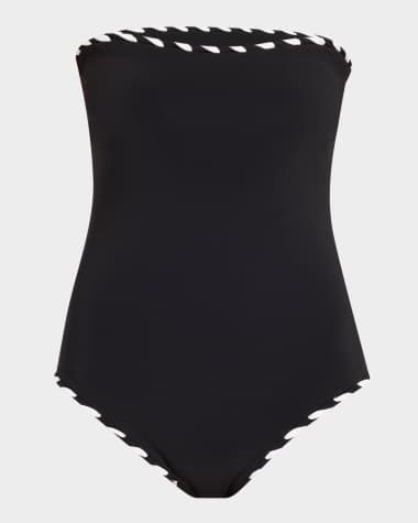 Karla Colletto Reed Bandeau One-Piece Swimsuit