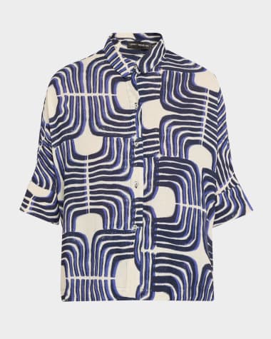 Lenny Niemeyer Paros Seamless Button-Front Shirt