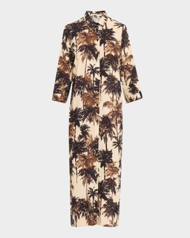 Lenny Niemeyer Corumbau Button-Front Maxi Shirtdress