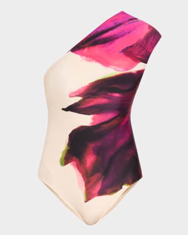 Lenny Niemeyer Botanique Shoulder Loop One-Piece Swimsuit