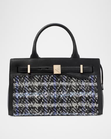 kate spade new york deco plaid tweed crossbody bag