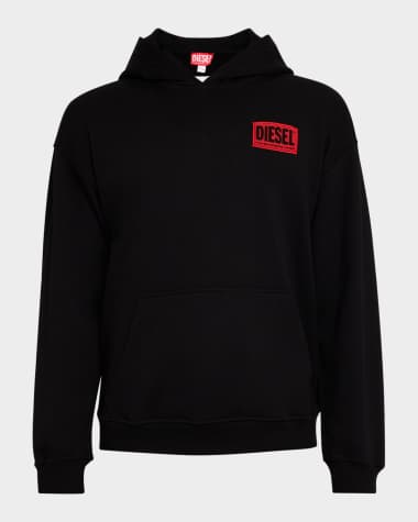 Diesel Men's Logo-Patch Relaxed Hoodie