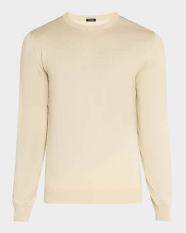 Kiton Men's Cashmere-Blend Crewneck Sweater