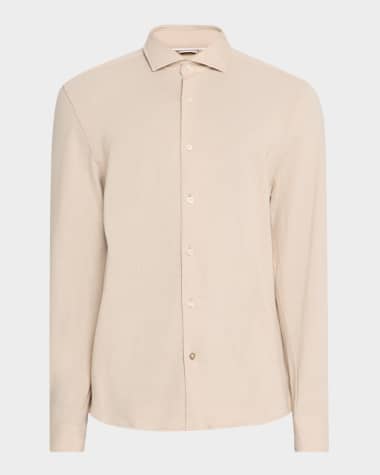 BOSS Men's Hal Micro-Pattern Dress Shirt