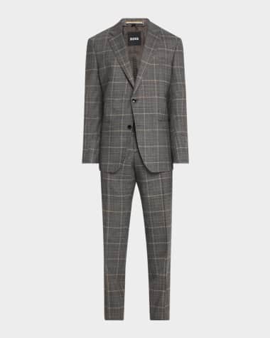 BOSS Men's Huge Wool-Blend Check Two-Piece Suit