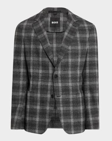 BOSS Men's Hanry Plaid Flannel Sport Coat