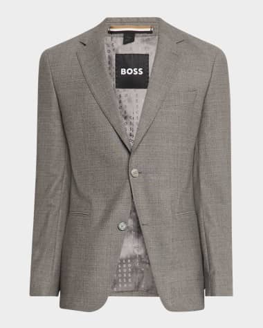 BOSS Men's Huge Wool Micro-Pattern Two-Piece Suit