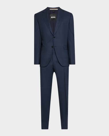 BOSS Men's Jeckson Wool Tonal Check Two-Piece Suit