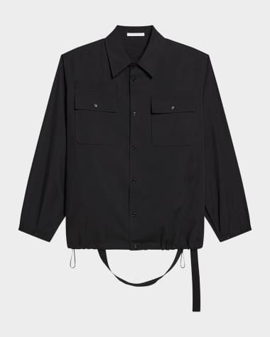 Helmut Lang Men's Light Military Uniform Shirt