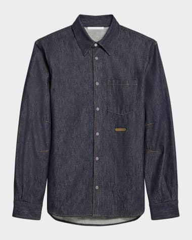 Helmut Lang Men's Raw Denim Overshirt