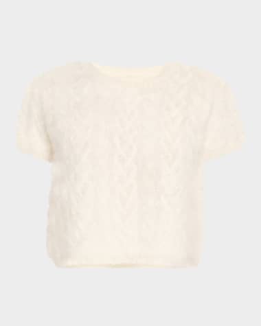 Sablyn Shrunken Cashmere Crewneck Tee