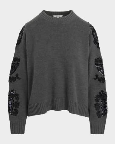 Splendid Leanna Embroidered Wool-Blend Sweater