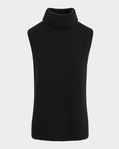 Splendid Cashmere Sleeveless Turtleneck Sweater