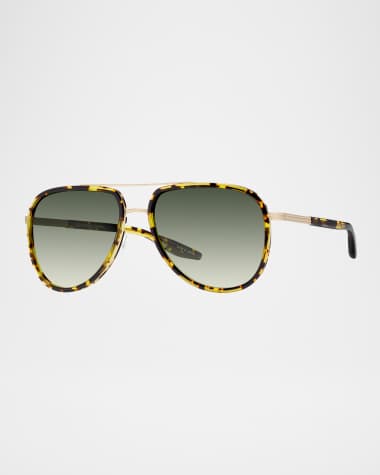 Barton Perreira Cani Titanium Aviator Sunglasses
