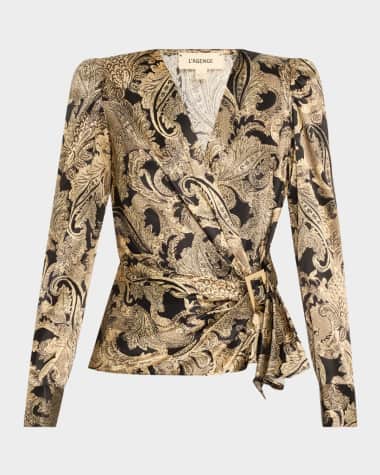 L'Agence Bensen Wrap Blouse