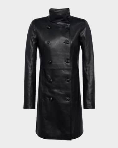 L'Agence Lyon Leather Military Coat