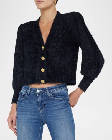 L'Agence Tallula Metallic Cardigan