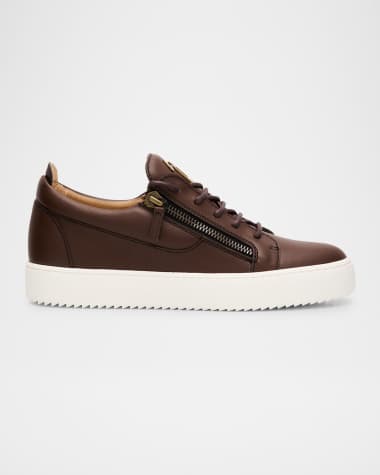 Giuseppe Zanotti Men's Maylondon Leather Low-Top Sneakers