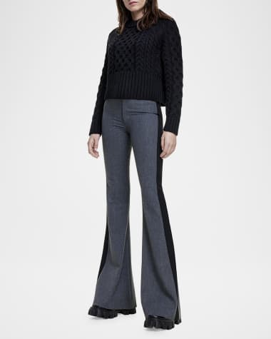 Smythe Tux Stripe Bootcut Pants