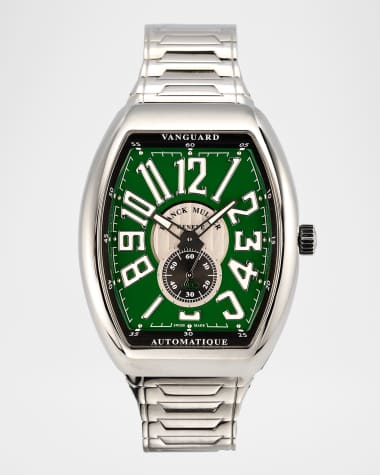 Franck Muller Men's 41mm Slim Vintage Vanguard Bracelet Watch, Green