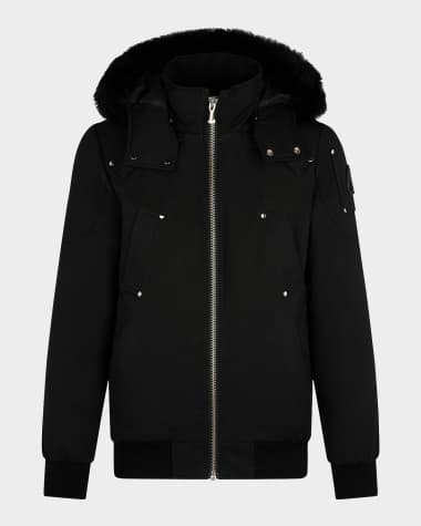 Moose Knuckles Men's Shearling Ballistic Bomber Jacket