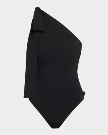 Shan Asymmetric Tie One-Piece Swimsuit