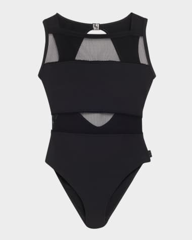 Shan Mesh Cutout One-Piece Swimsuit