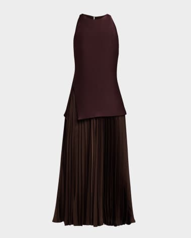 A.L.C. Willow Sleeveless Pleated Maxi Dress