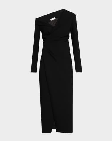 A.L.C. Kylah Ruched One-Shoulder Midi Dress