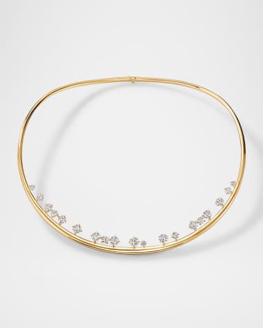 Hearts on Fire Barre 18K Yellow Gold Floating Diamond Choker