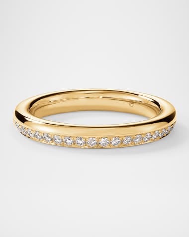 Hearts on Fire Barre 18K Yellow Gold Pave Diamond Band Ring