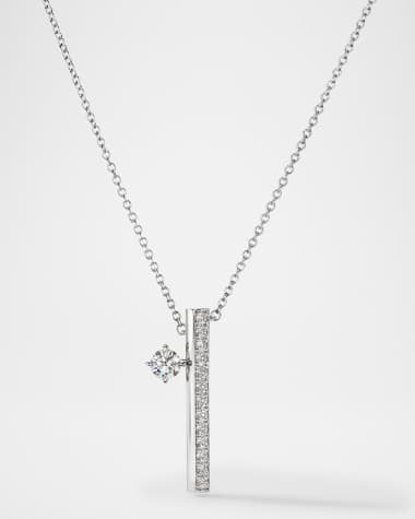 Hearts on Fire Barre 18K White Gold Floating Diamond Pendant Necklace