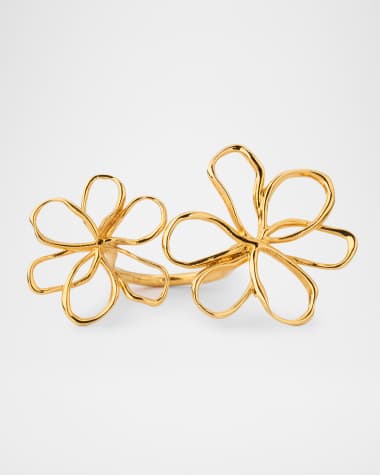 Oscar de la Renta Threaded Flower Ring