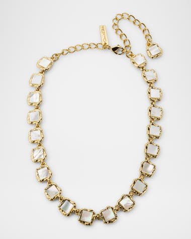 Oscar de la Renta Square Stone Necklace