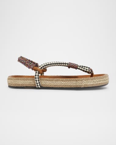 Isabel Marant Gypso Rope Thong Espadrille Sandals