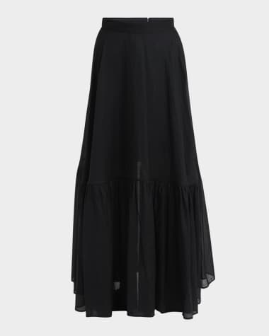 Plan C Tiered Maxi Skirt