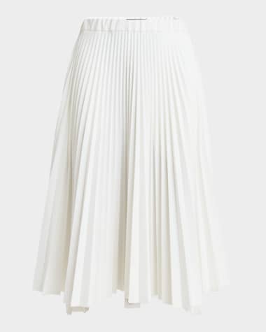 Plan C Pleated Midi Skirt