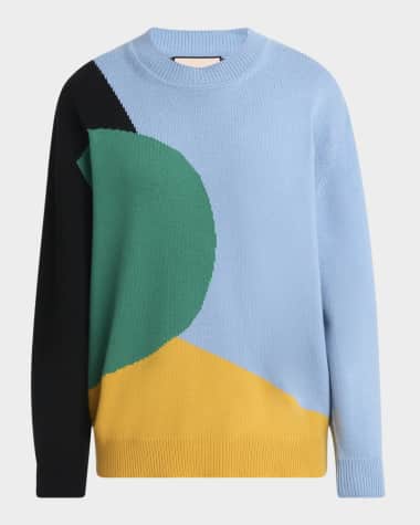 Plan C Colorblock Cashmere Knit Sweater