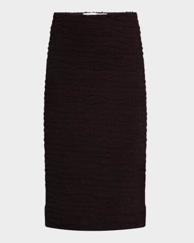 Jil Sander Embroidered Texture Pencil Skirt