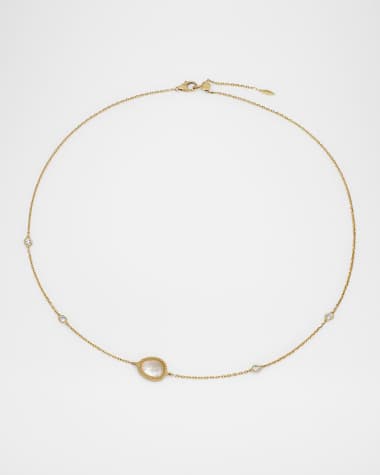 Al Zain Jewelry Nina Mariner 18K Yellow Gold Necklace with Mother-Of-Pearl and Diamonds