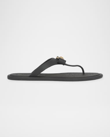 Versace Gianni Medusa Rubber Ribbon Thong Sandals