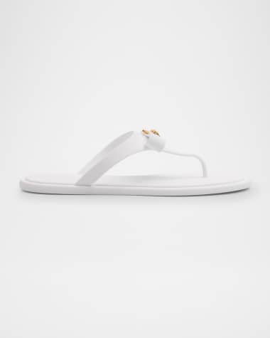 Versace Gianni Medusa Rubber Ribbon Thong Sandals